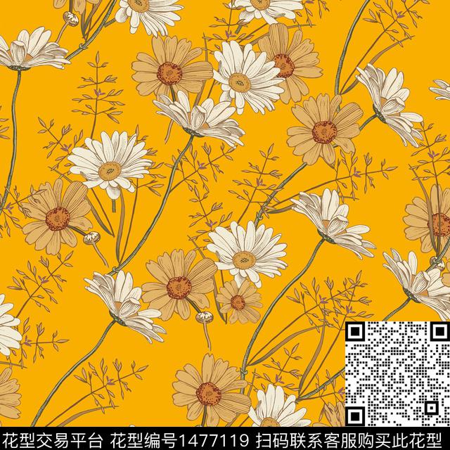 绿植树叶春夏华亿平台大牌风数码印花华亿平台下载（图片编号: 1477119） - 瓦栏（Walan）