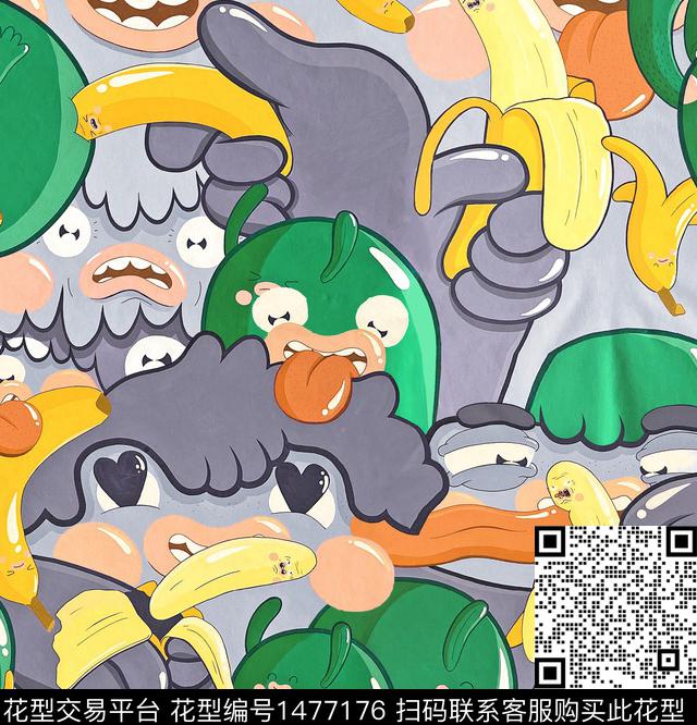 童装卡通趣味数码印花华亿平台下载（图片编号: 1477176） - 瓦栏（Walan）