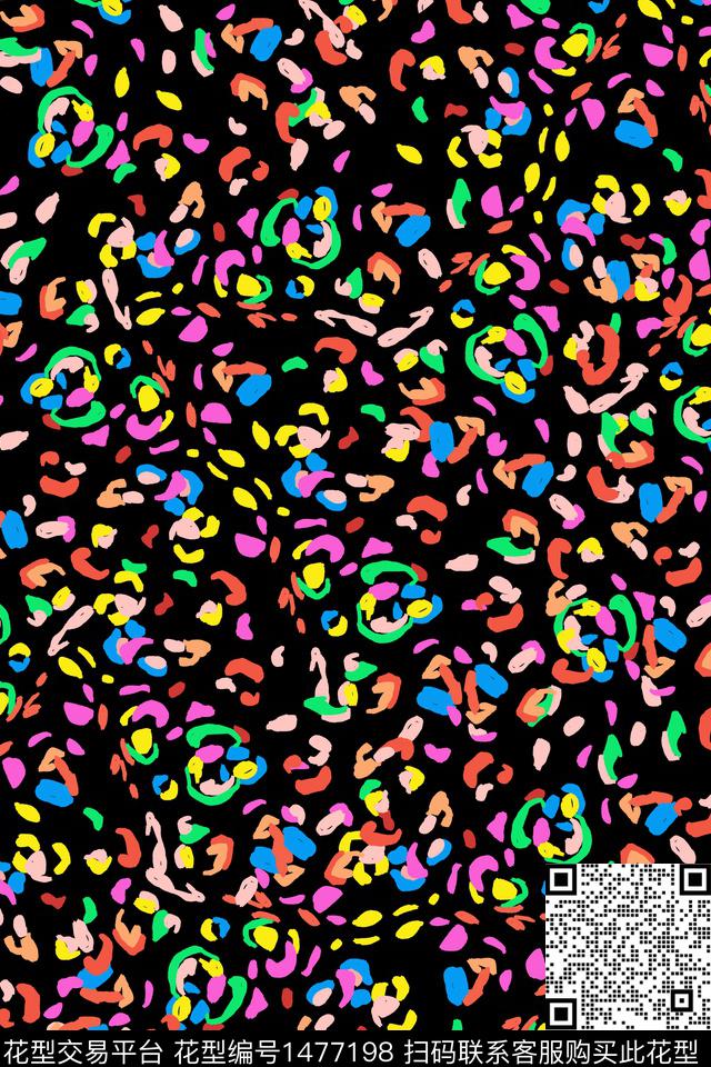 时尚动物纹真丝数码印花华亿平台下载（图片编号: 1477198） - 瓦栏（Walan）