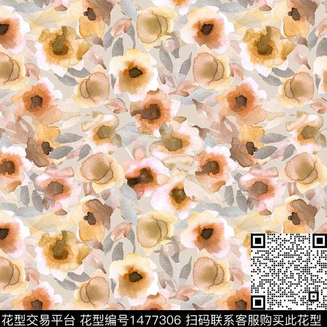 花卉满版散花小碎花数码印花华亿平台下载（图片编号: 1477306） - 瓦栏（Walan）