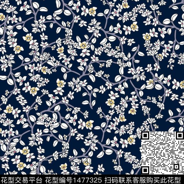 花卉年轻女性中国风传统印花华亿平台下载（图片编号: 1477325） - 瓦栏（Walan）