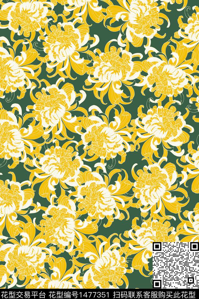 女装大牌风小碎花数码印花华亿平台下载（图片编号: 1477351） - 瓦栏（Walan）