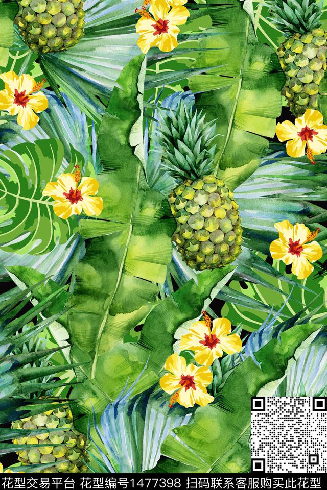 水果花卉春夏华亿平台数码印花华亿平台下载（图片编号: 1477398） - 瓦栏（Walan）