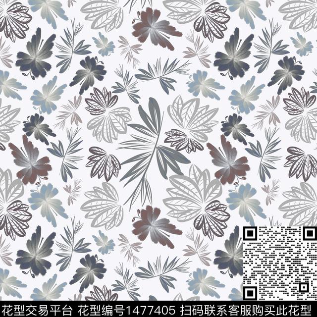 小碎花蝴蝶趣味元素数码印花华亿平台下载（图片编号: 1477405） - 瓦栏（Walan）