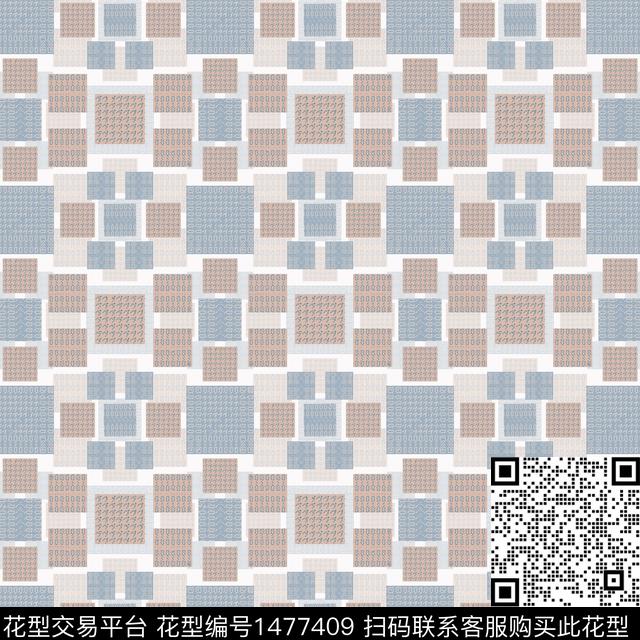 几何格子棋盘格纹传统印花华亿平台下载（图片编号: 1477409） - 瓦栏（Walan）