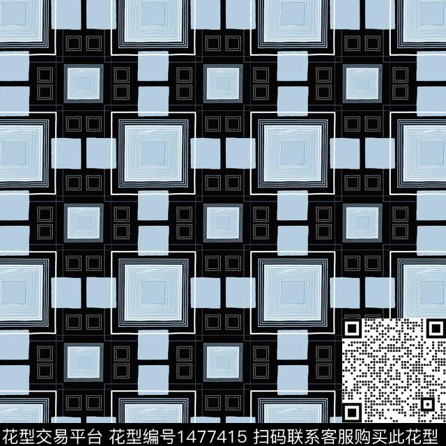 几何格子棋盘格纹传统印花华亿平台下载（图片编号: 1477415） - 瓦栏（Walan）