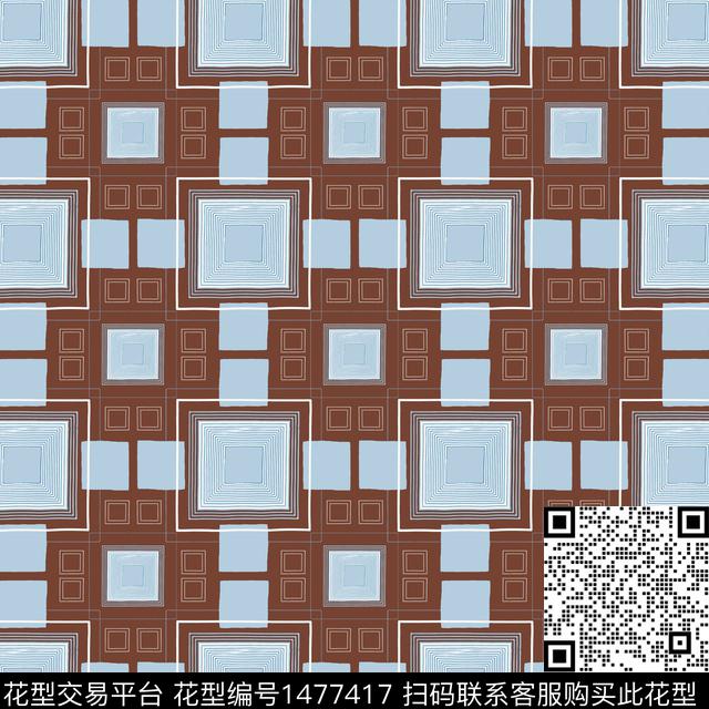 几何格子棋盘格纹传统印花华亿平台下载（图片编号: 1477417） - 瓦栏（Walan）