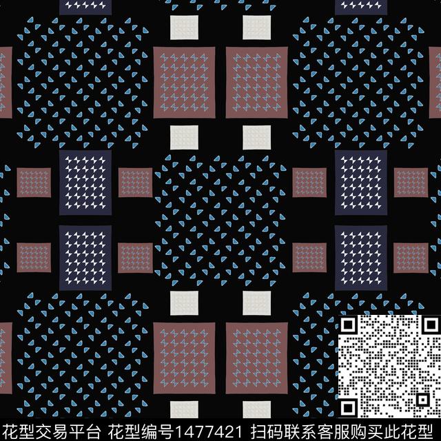 几何格子棋盘格纹传统印花华亿平台下载（图片编号: 1477421） - 瓦栏（Walan）