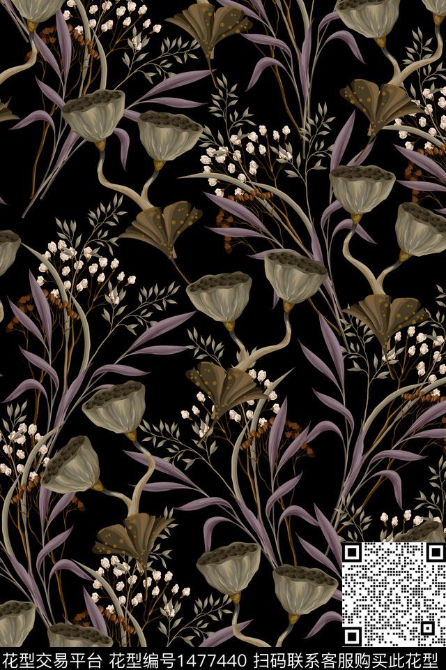 女装大牌风小碎花数码印花华亿平台下载（图片编号: 1477440） - 瓦栏（Walan）