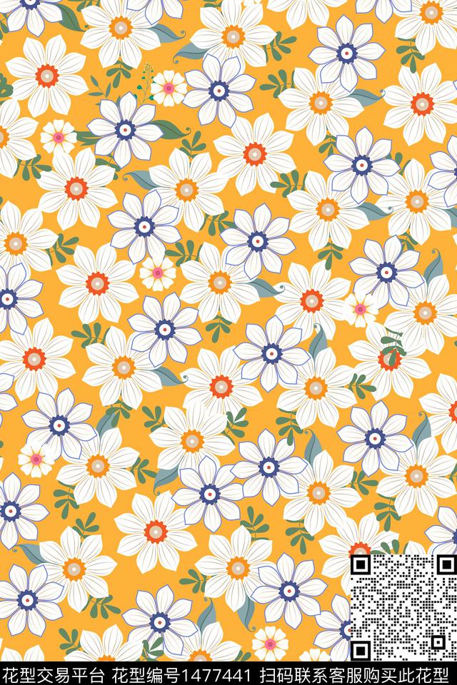 女装大牌风小碎花数码印花华亿平台下载（图片编号: 1477441） - 瓦栏（Walan）