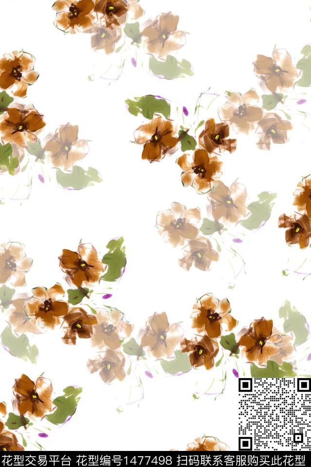 绿植树叶雪纺大牌风数码印花华亿平台下载（图片编号: 1477498） - 瓦栏（Walan）