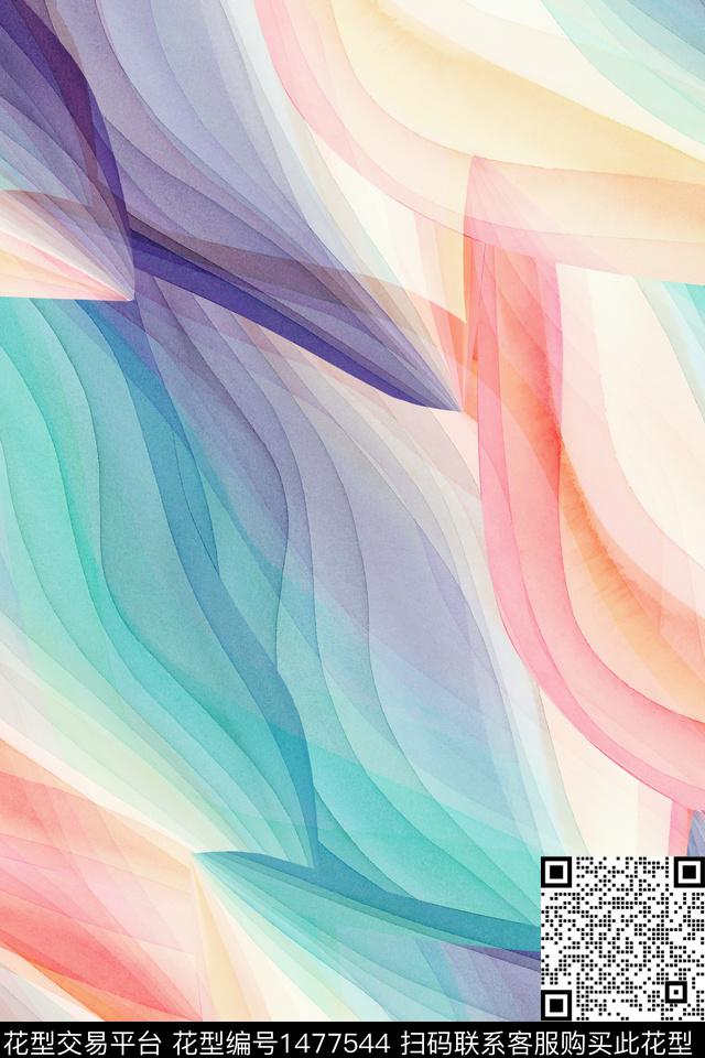 几何肌理扎染华亿平台数码印花华亿平台下载（图片编号: 1477544） - 瓦栏（Walan）