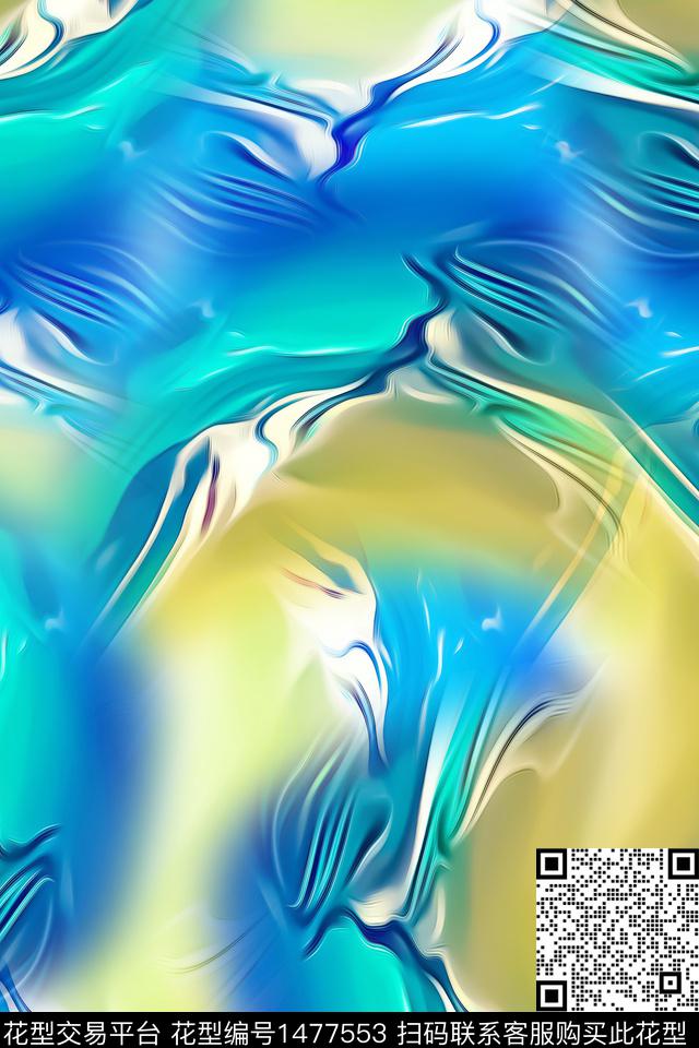 肌理扎染华亿平台大牌风数码印花华亿平台下载（图片编号: 1477553） - 瓦栏（Walan）