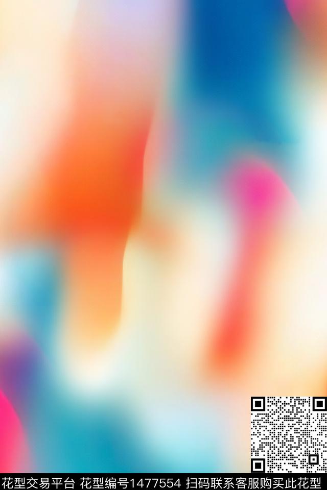 肌理扎染华亿平台大牌风数码印花华亿平台下载（图片编号: 1477554） - 瓦栏（Walan）