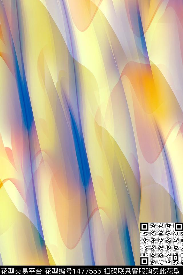 肌理扎染华亿平台大牌风数码印花华亿平台下载（图片编号: 1477555） - 瓦栏（Walan）