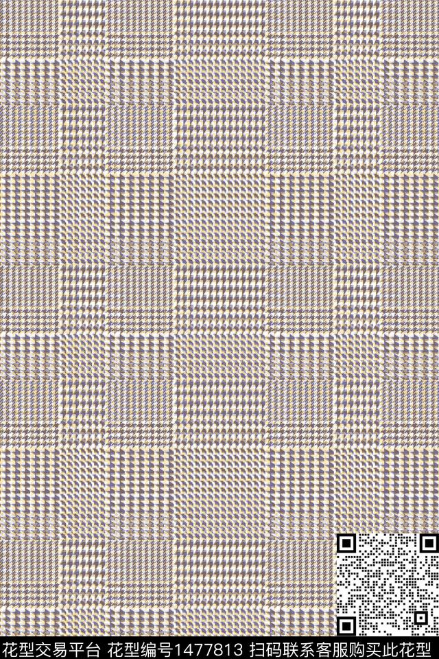 千鸟格几何黑白条纹数码印花华亿平台下载（图片编号: 1477813） - 瓦栏（Walan）