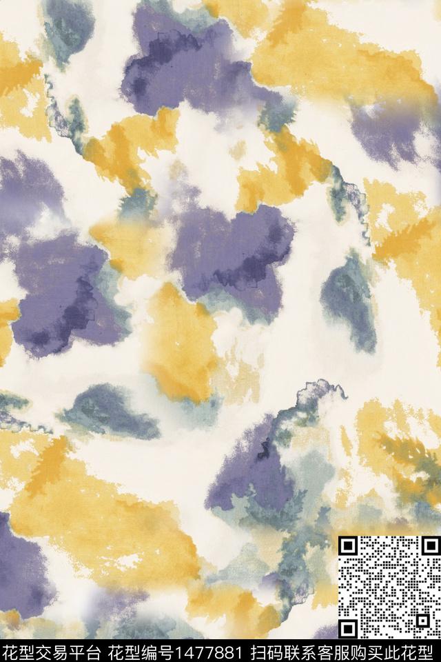 肌理水彩审数码印花华亿平台下载（图片编号: 1477881） - 瓦栏（Walan）