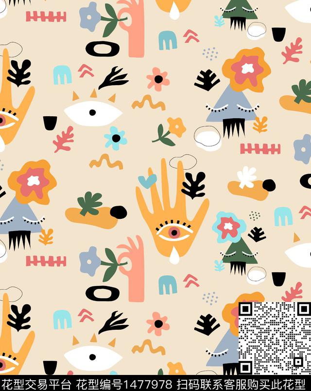 几何格子数码华亿平台数码印花华亿平台下载（图片编号: 1477978） - 瓦栏（Walan）