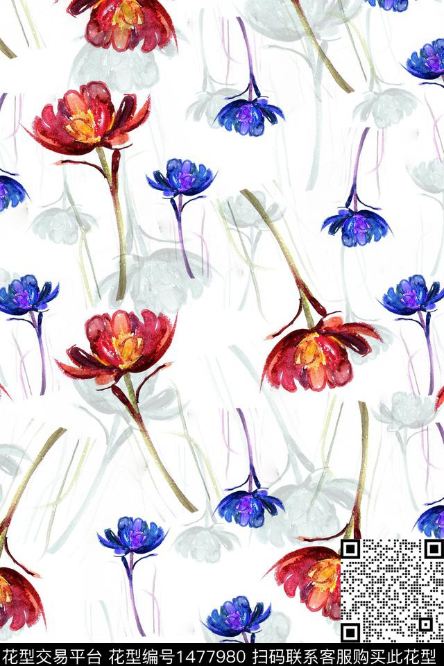 花卉数码印花华亿平台下载（图片编号: 1477980） - 瓦栏（Walan）