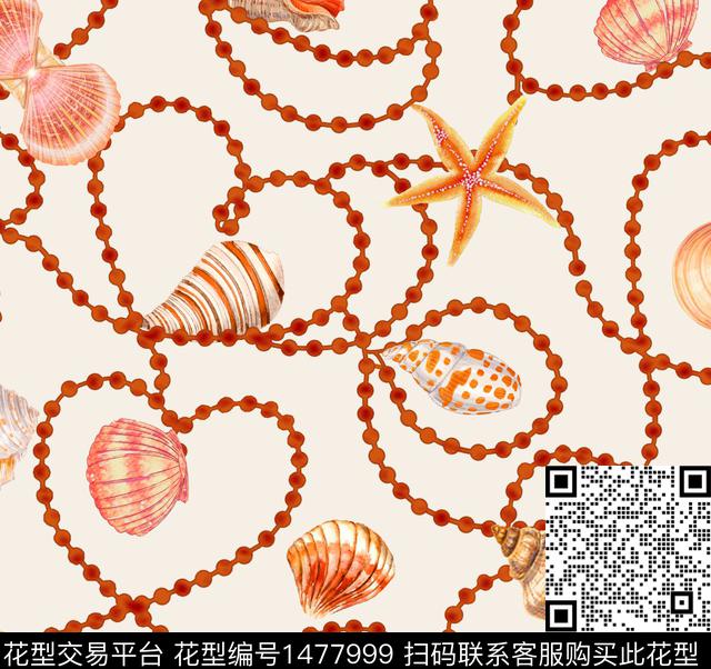 链条大牌风海洋传统印花华亿平台下载（图片编号: 1477999） - 瓦栏（Walan）