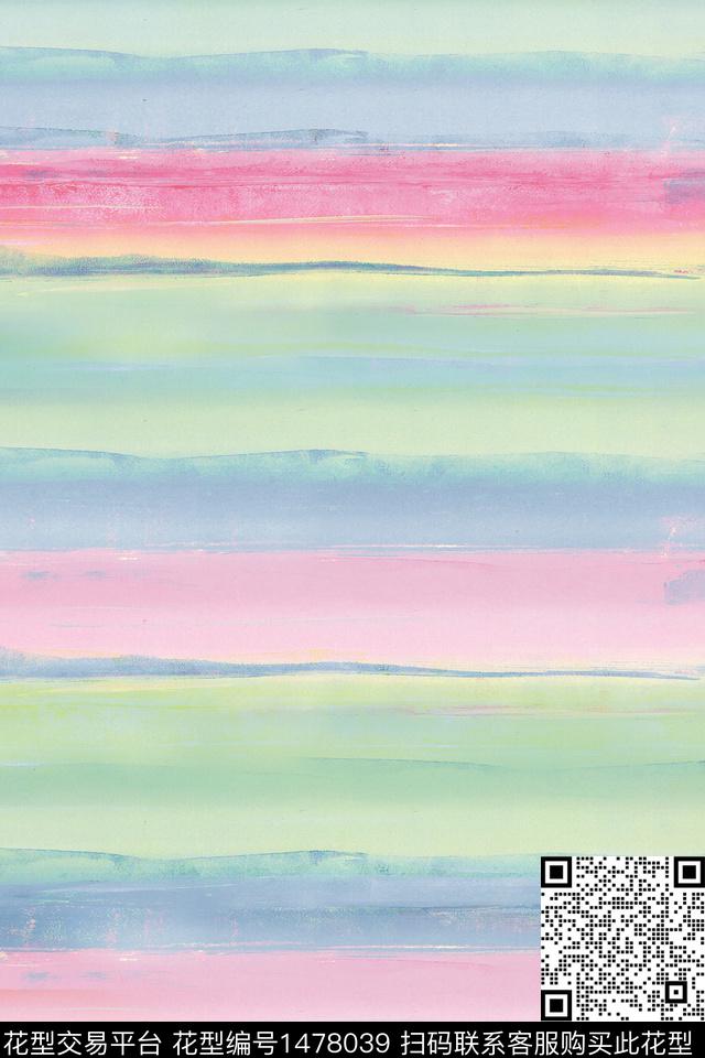 肌理水彩大牌风数码印花华亿平台下载（图片编号: 1478039） - 瓦栏（Walan）