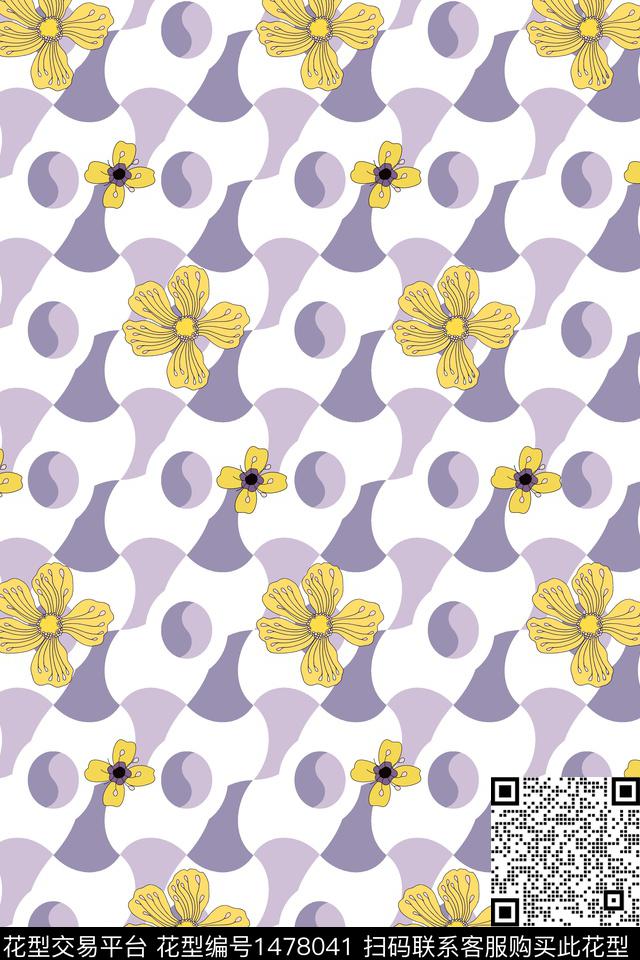 格子年轻女性小清新传统印花华亿平台下载（图片编号: 1478041） - 瓦栏（Walan）