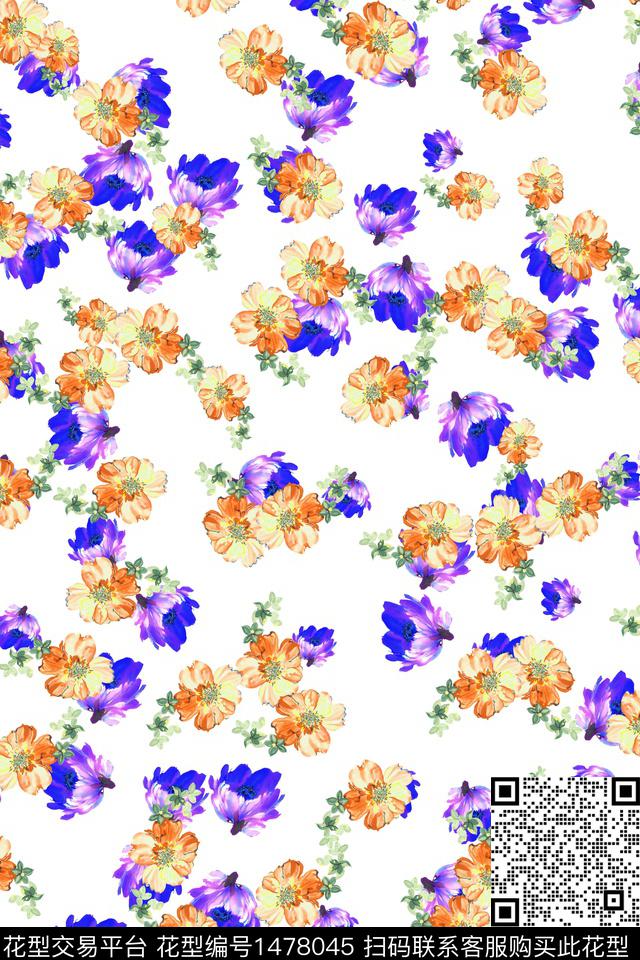 绿植树叶水彩年轻女性数码印花华亿平台下载（图片编号: 1478045） - 瓦栏（Walan）