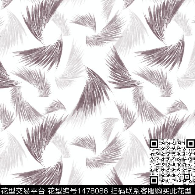 抽象手绘羽毛飘飘数码印花华亿平台下载（图片编号: 1478086） - 瓦栏（Walan）