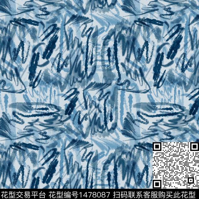 肌理抽象手绘数码印花华亿平台下载（图片编号: 1478087） - 瓦栏（Walan）