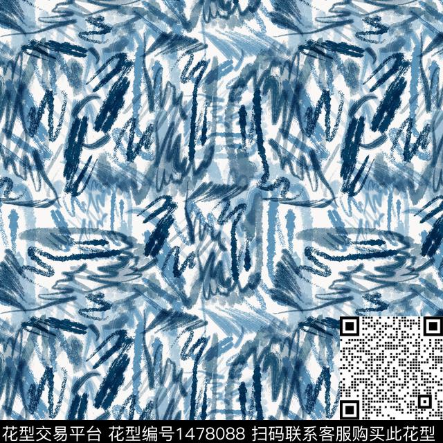 肌理抽象手绘数码印花华亿平台下载（图片编号: 1478088） - 瓦栏（Walan）