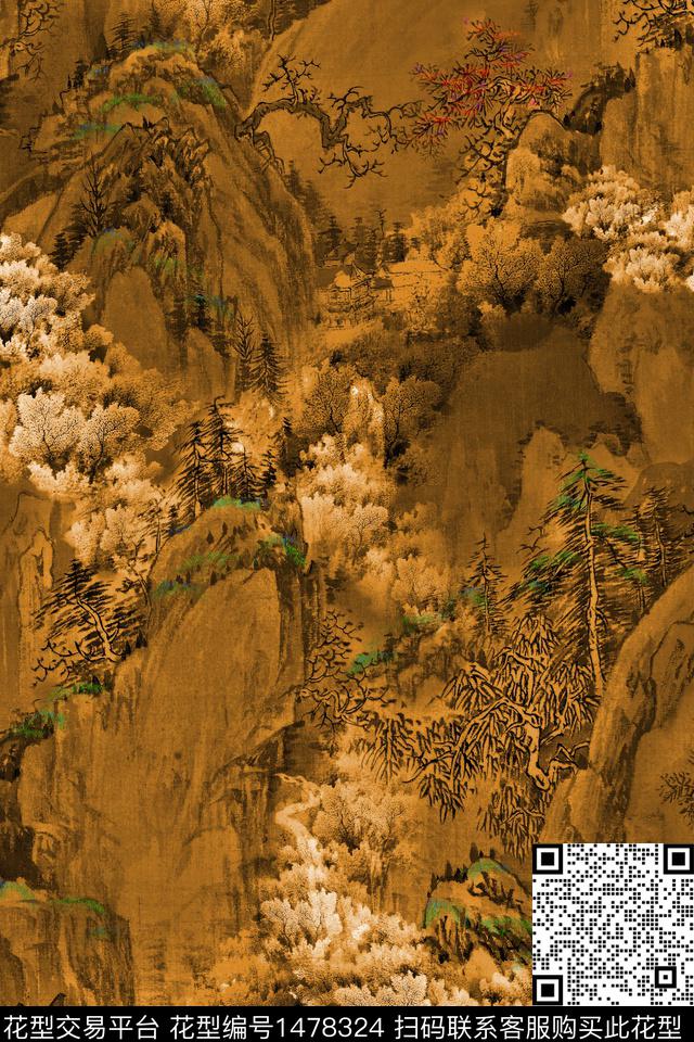 山女装香云纱数码印花华亿平台下载（图片编号: 1478324） - 瓦栏（Walan）