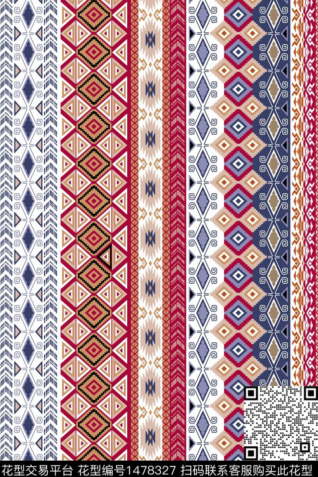 格子女装民族风数码印花华亿平台下载（图片编号: 1478327） - 瓦栏（Walan）