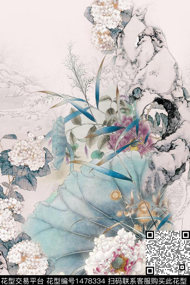 定位花女装香云纱数码印花华亿平台下载（图片编号: 1478334） - 瓦栏（Walan）