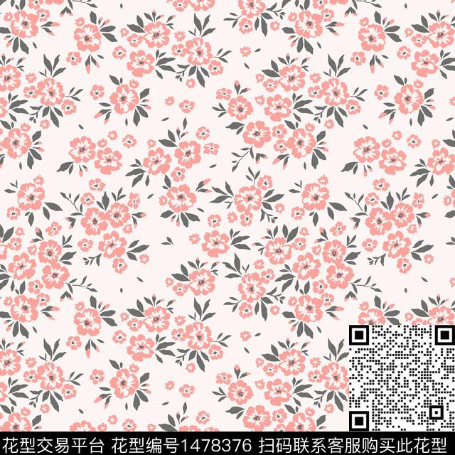 花卉春夏华亿平台小碎花传统印花华亿平台下载（图片编号: 1478376） - 瓦栏（Walan）