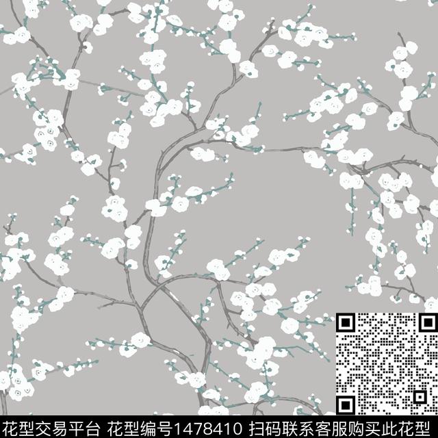 花卉春夏华亿平台小碎花传统印花华亿平台下载（图片编号: 1478410） - 瓦栏（Walan）
