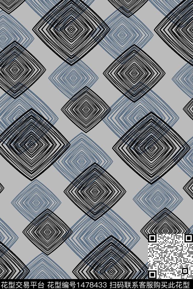 线条男装条纹数码印花华亿平台下载（图片编号: 1478433） - 瓦栏（Walan）