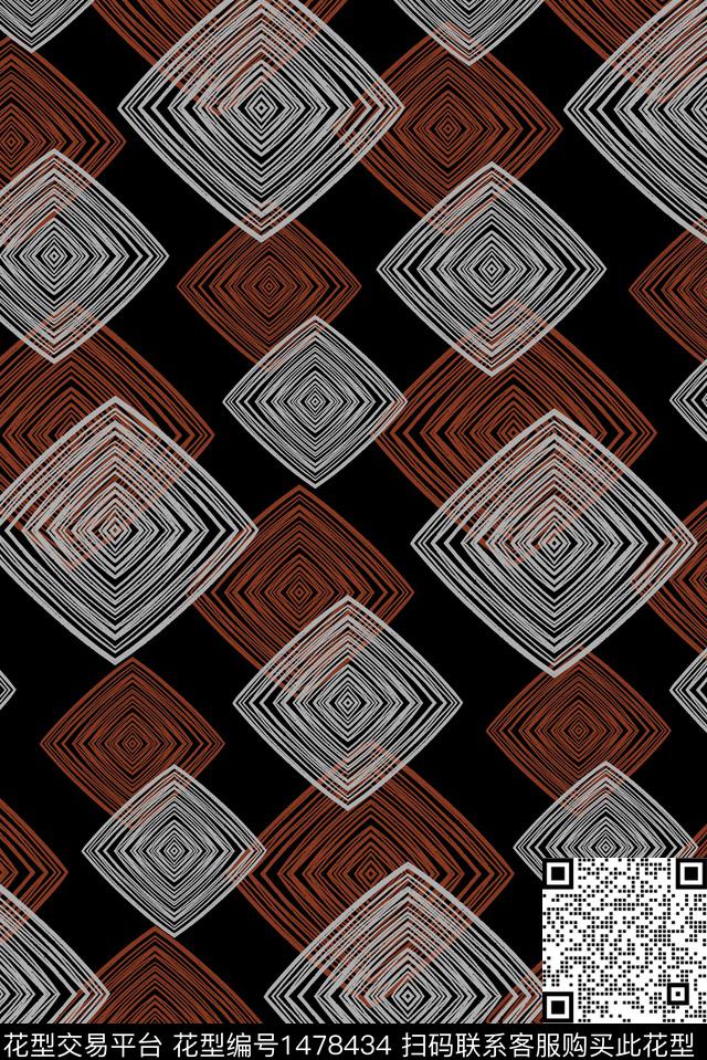 线条男装条纹数码印花华亿平台下载（图片编号: 1478434） - 瓦栏（Walan）