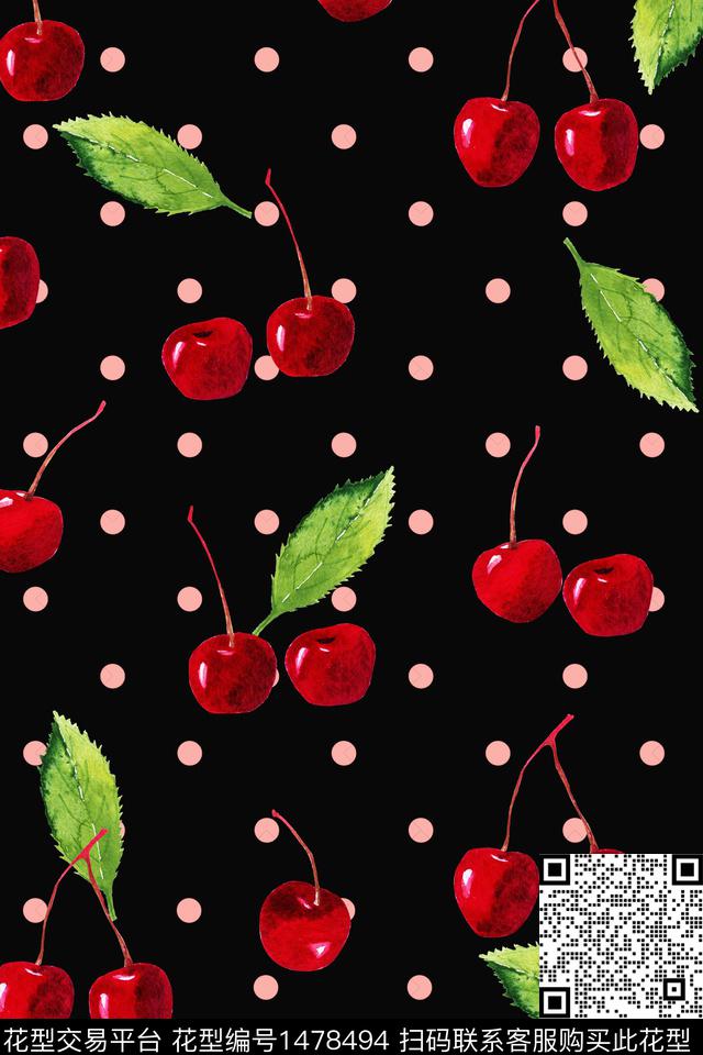 水果春夏华亿平台小清新数码印花华亿平台下载（图片编号: 1478494） - 瓦栏（Walan）