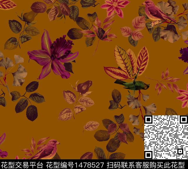 民族花卉数码华亿平台女装数码印花华亿平台下载（图片编号: 1478527） - 瓦栏（Walan）