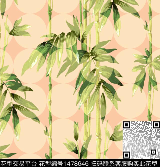 花卉花卉植物圆形传统印花华亿平台下载（图片编号: 1478646） - 瓦栏（Walan）