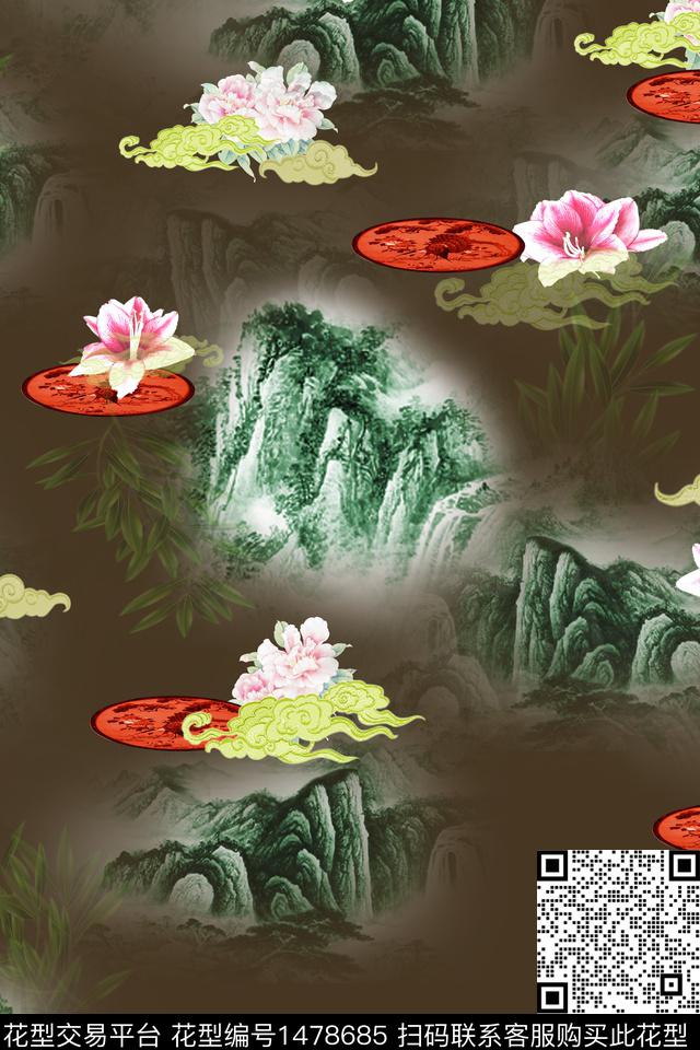 山民族风花卉数码印花华亿平台下载（图片编号: 1478685） - 瓦栏（Walan）