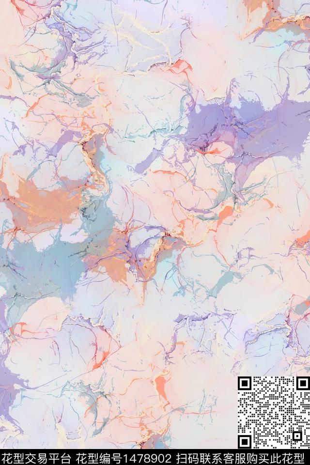 肌理水彩大牌风传统印花华亿平台下载（图片编号: 1478902） - 瓦栏（Walan）