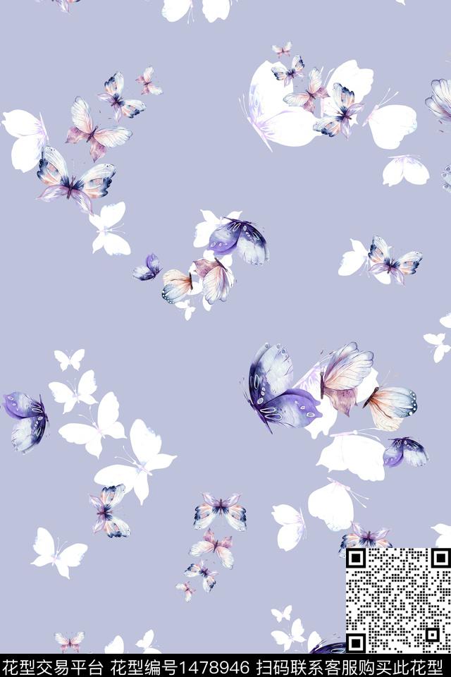 清爽底花卉花卉小清新数码印花华亿平台下载（图片编号: 1478946） - 瓦栏（Walan）