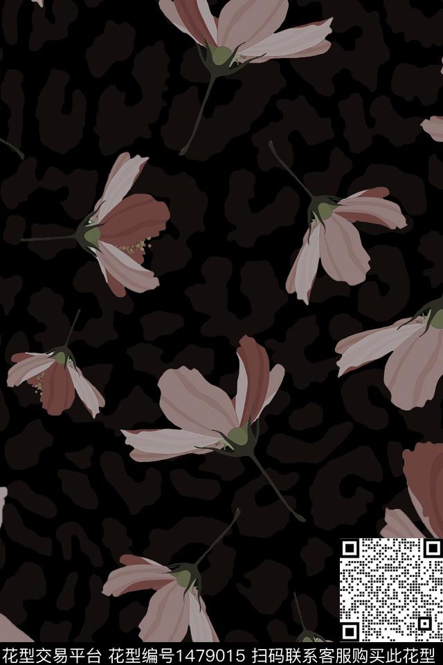 动物花卉绿植树叶抽象花卉数码印花华亿平台下载（图片编号: 1479015） - 瓦栏（Walan）