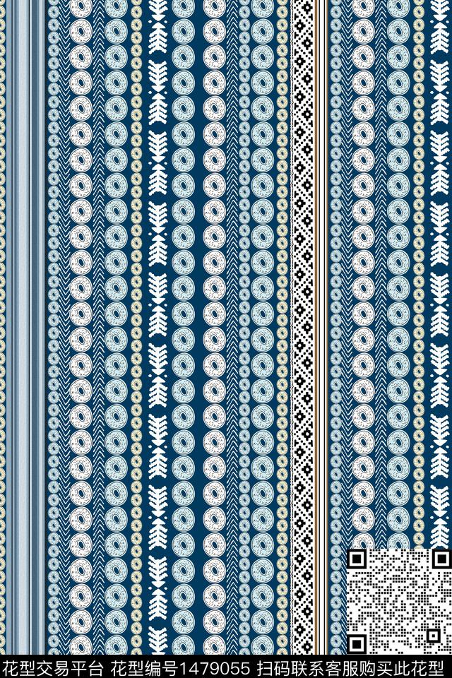 民族风春夏华亿平台条纹数码印花华亿平台下载（图片编号: 1479055） - 瓦栏（Walan）