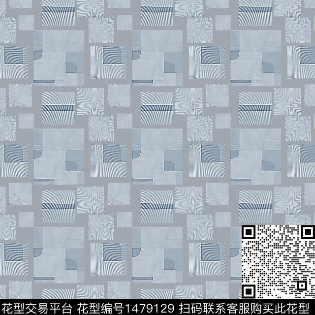 几何格子大牌风传统印花华亿平台下载（图片编号: 1479129） - 瓦栏（Walan）