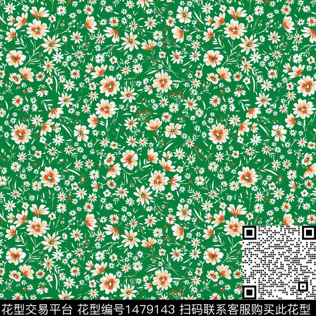 清爽底花卉花卉春夏华亿平台数码印花华亿平台下载（图片编号: 1479143） - 瓦栏（Walan）
