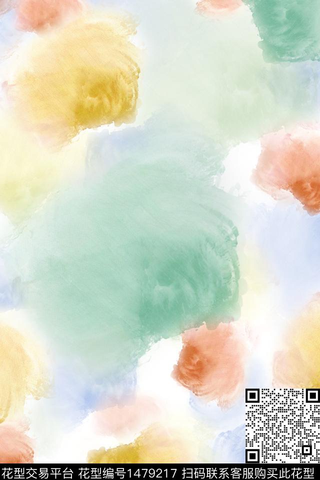 水彩肌理大牌风数码印花华亿平台下载（图片编号: 1479217） - 瓦栏（Walan）