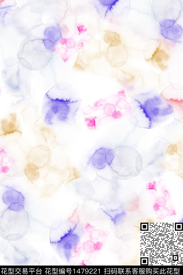 水彩肌理大牌风数码印花华亿平台下载（图片编号: 1479221） - 瓦栏（Walan）
