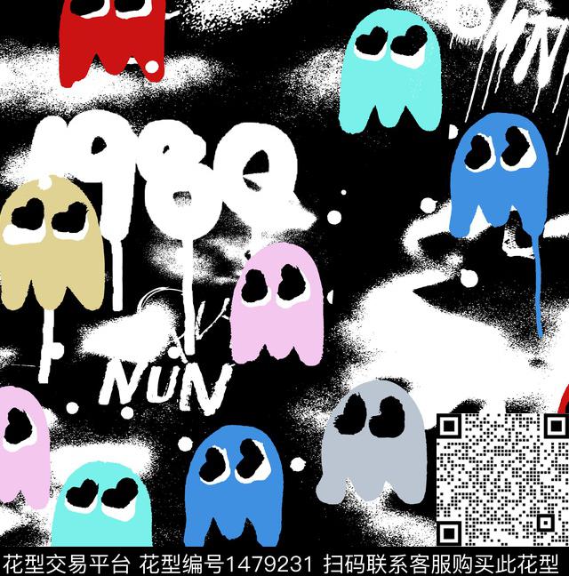 大牌风趣味搞怪传统印花华亿平台下载（图片编号: 1479231） - 瓦栏（Walan）